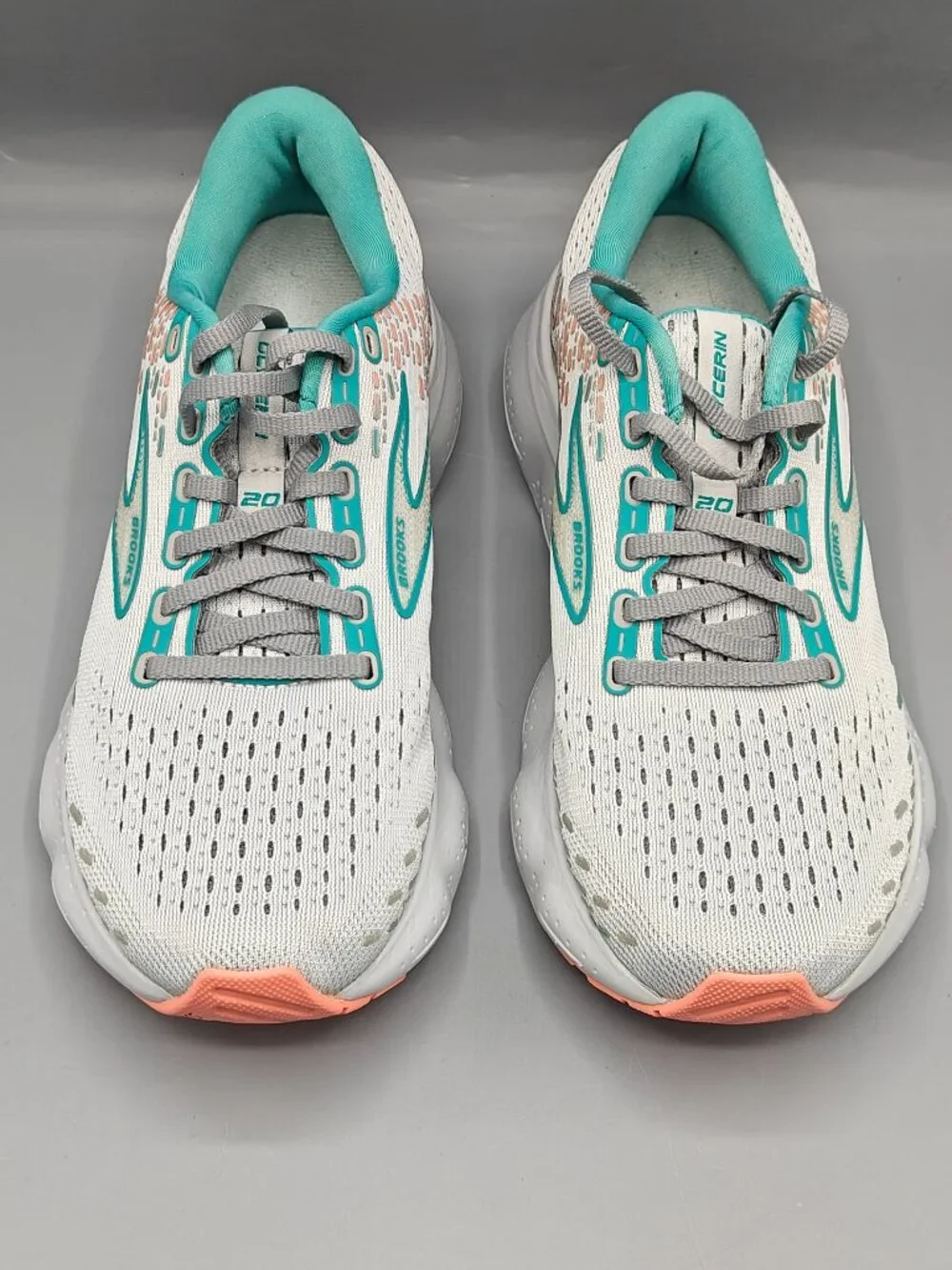 Brooks Glycerin 20 Oyster Latigo Bay Coral Running Shoes US Women's 7 B